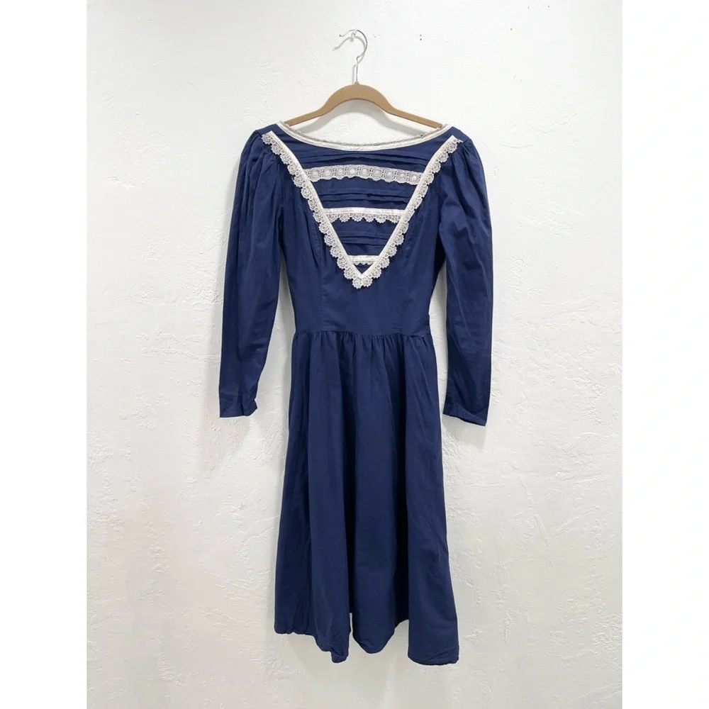 Gunne Sax Prairie Long Sleeve Dress - Picture 1 of 5